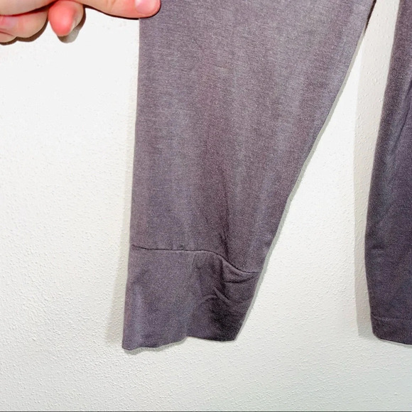 J. Crew 365 Gray Waterfall Open Front Lightweight Cardigan Medium Women’s - Picture 4 of 11